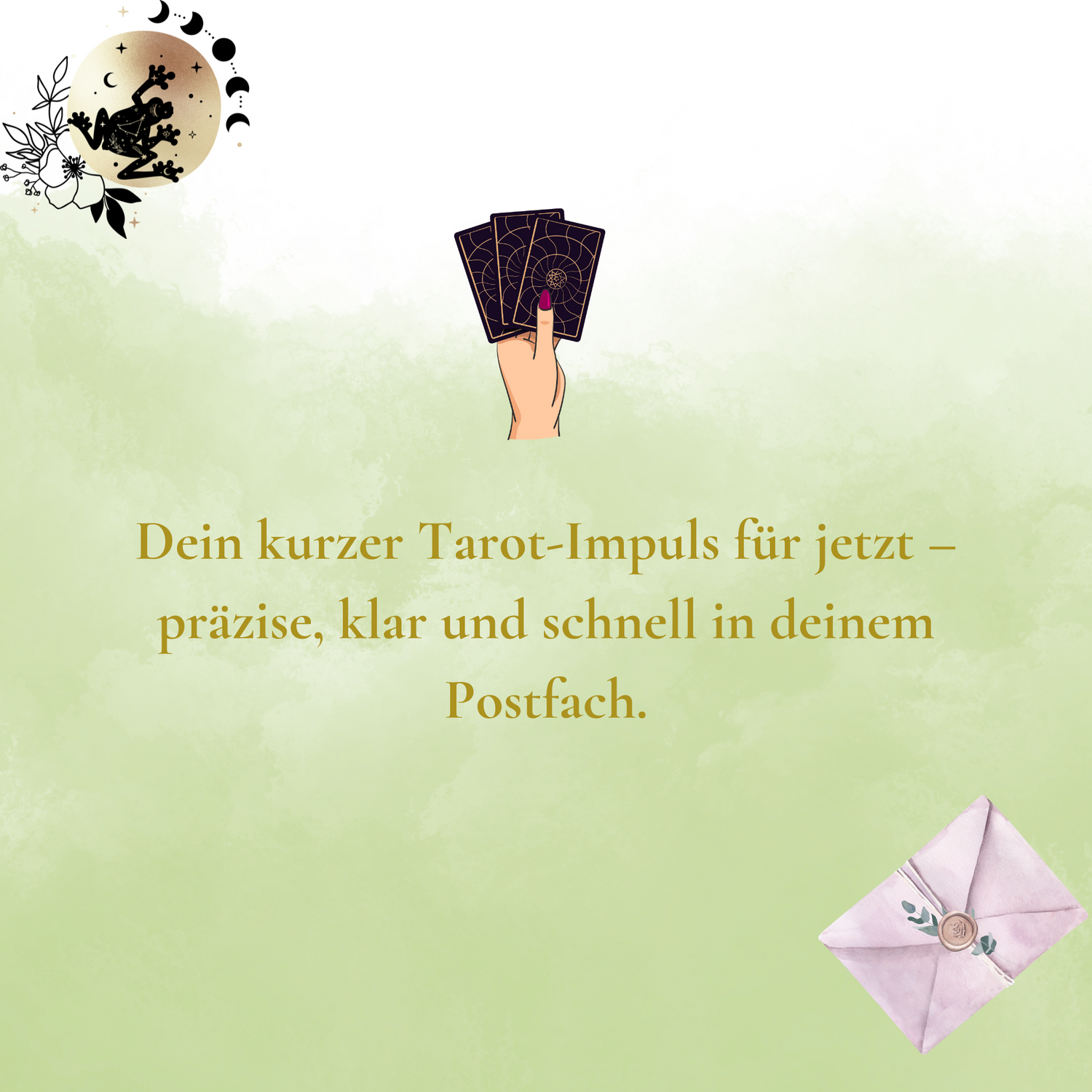 Persönliche Tarot-Legungen im Kurzformat. Schriftlich per E-Mail. Kurz und prägnant.